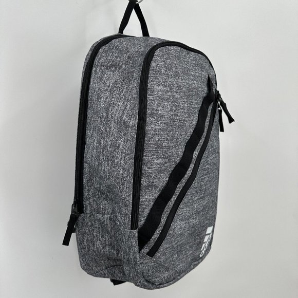 adidas Prime Sling Backpack Heather Gray Large School Bag Fits Laptop/Tablet Boy - Picture 4 of 16
